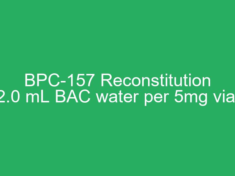 BPC-157 Reconstitution Math and Syringe Measurements