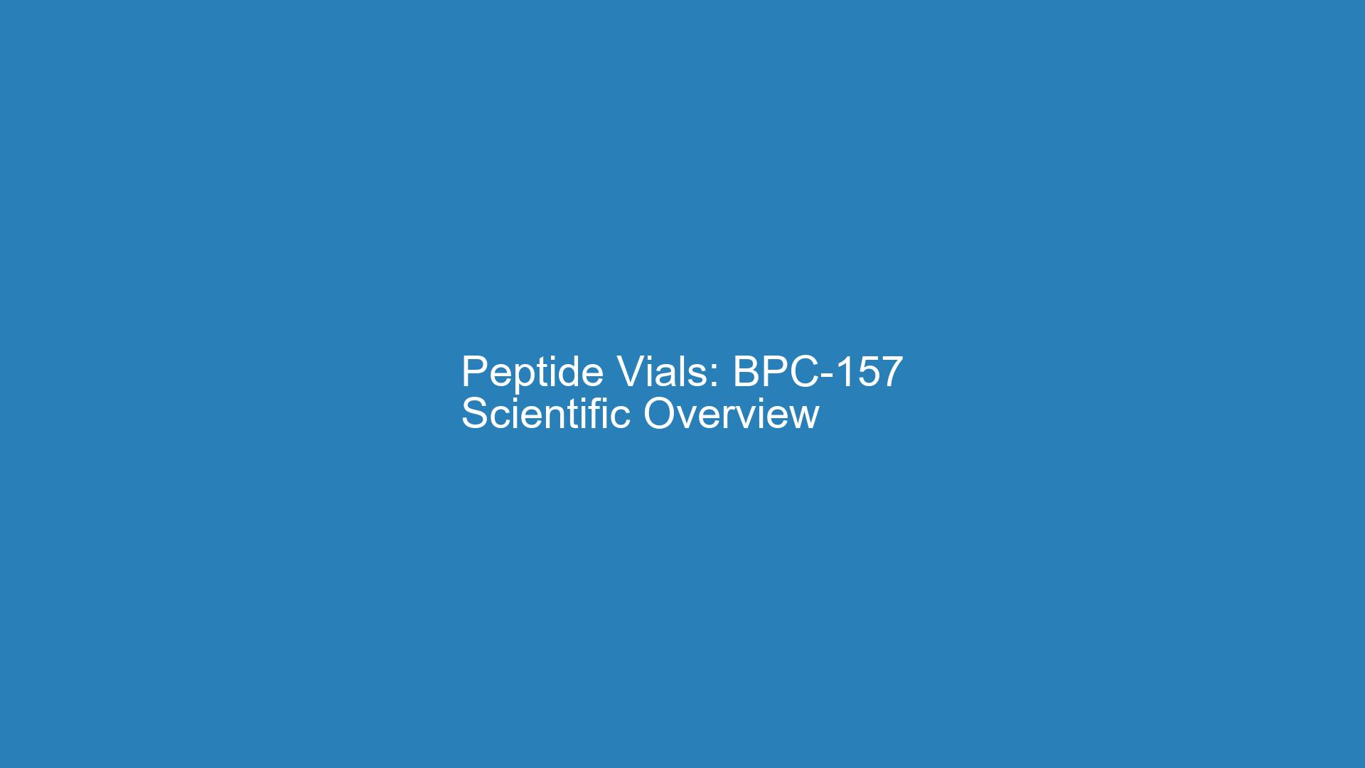 How to Store & Reconstitute Peptide Vials: Bacteriostatic Water Guidelines